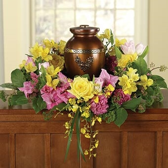 An urn used during cremation services in Edina, MN